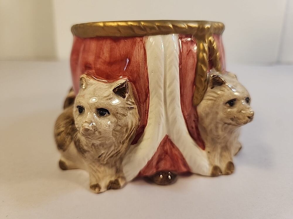 Vtg Fitz and Floyd Cat Candle Holder 1995